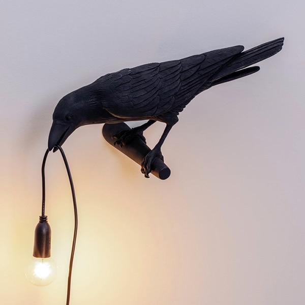 Raven Wall Lamp Blackbrdstore