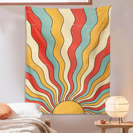 Retro Sunshine Tapestry Blackbrdstore