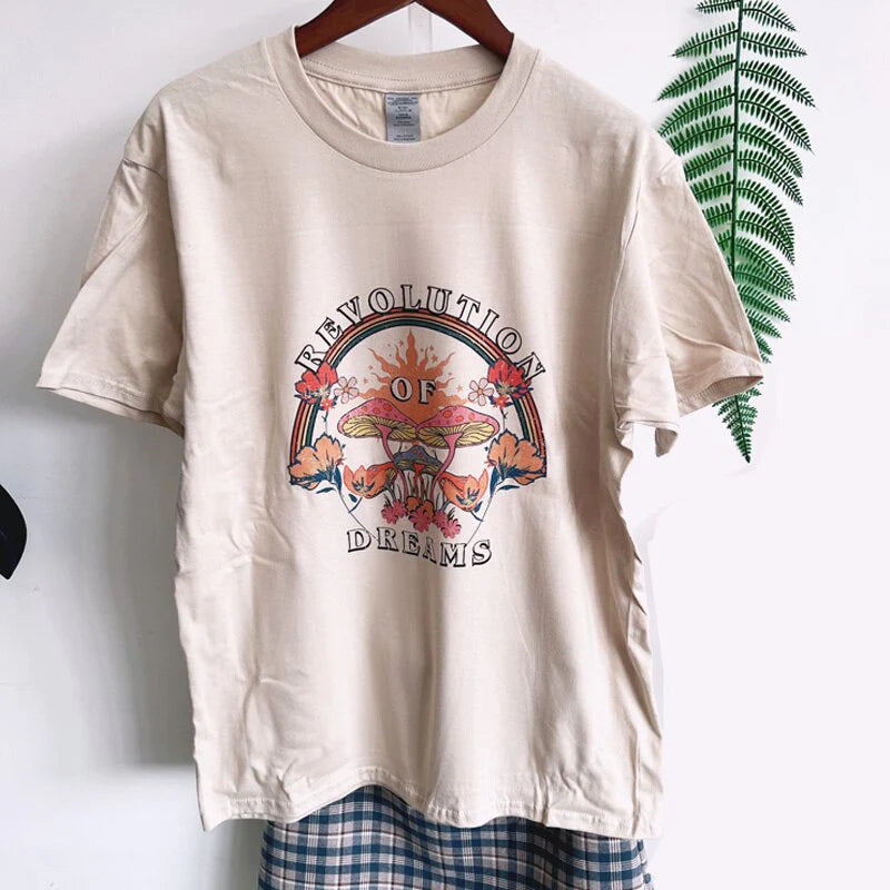 Revolution Of Dreams Floral Graphic Tee Blackbrdstore