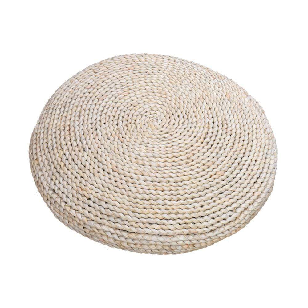 Round Tatami Hand-made Straw Cushion Blackbrdstore