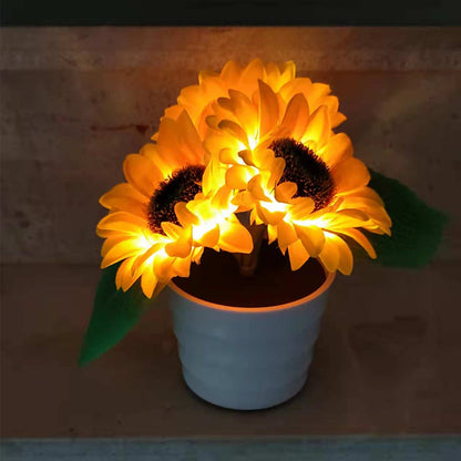 Sunflower Solar Light Pot