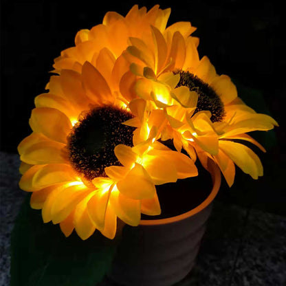 Sunflower Solar Light Pot