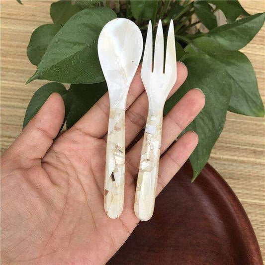 Sea Shell Spoon And Fork Blackbrdstore