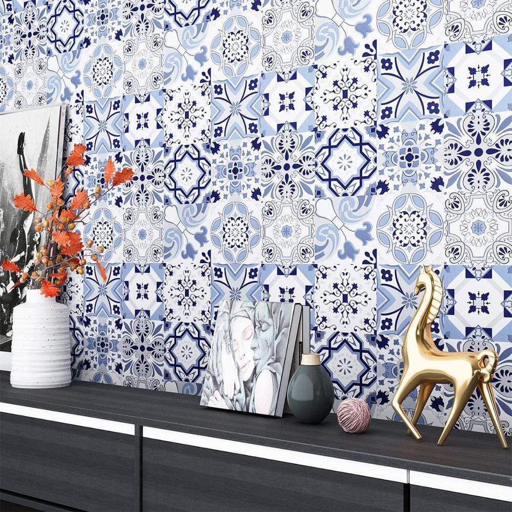 Self Adhesive Moroccan Tile Wallpaper Blackbrdstore