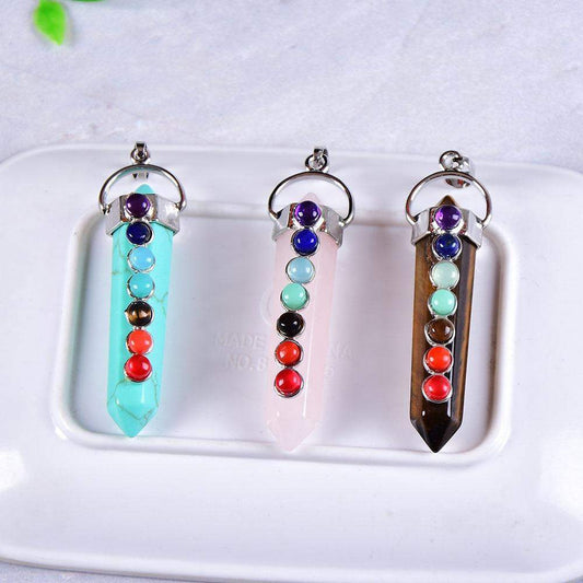 Seven Chakras Amulet Pendant Blackbrdstore