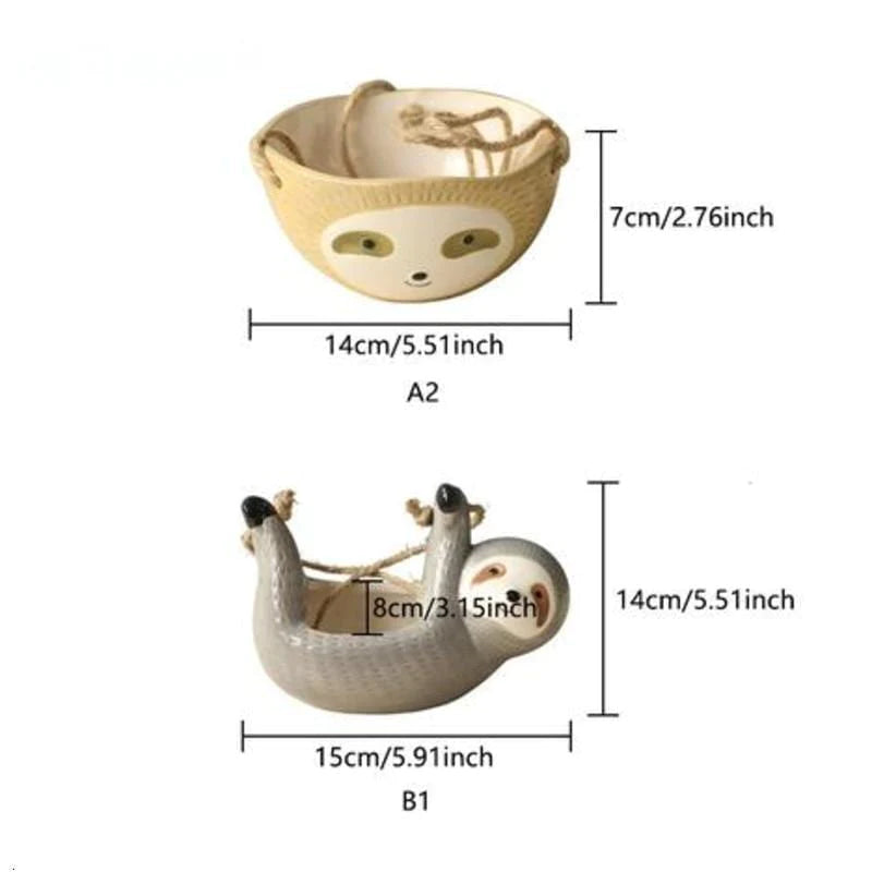 Sloth Flower Pot Blackbrdstore