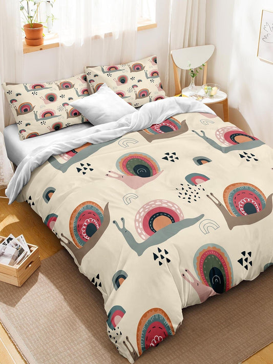 Snails Boho Bedding Set Blackbrdstore