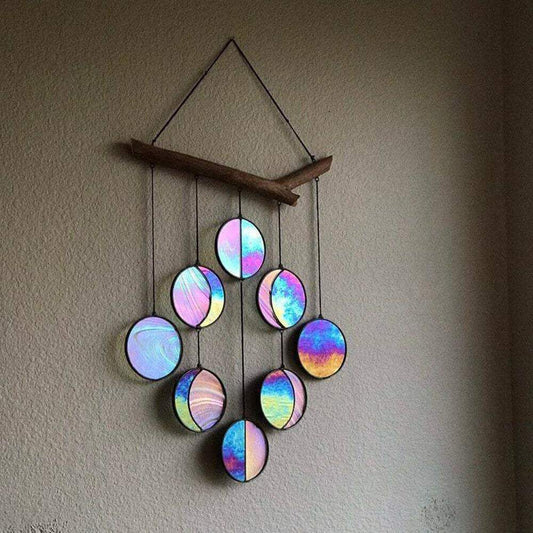 Stained Glass Moon Phase Wall Art Blackbrdstore