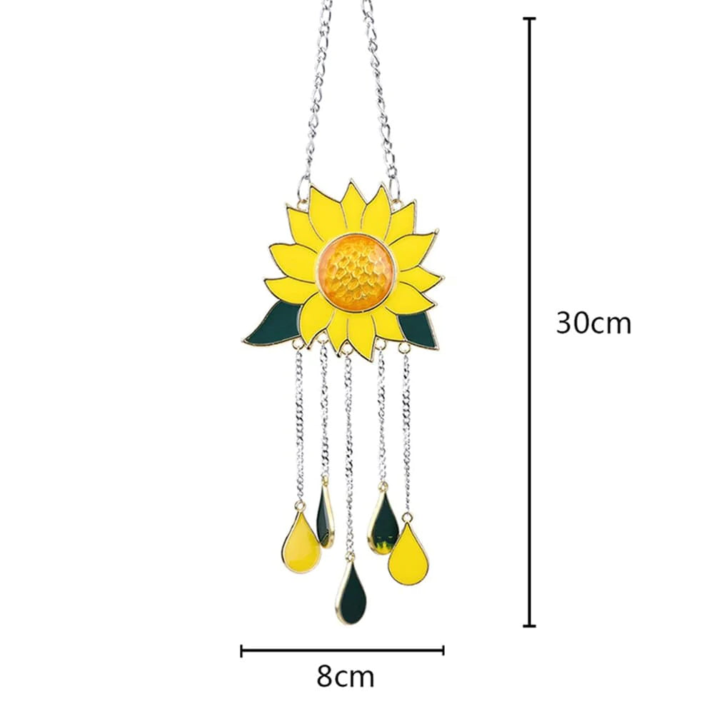 Sunflower Wind Chimes Blackbrdstore