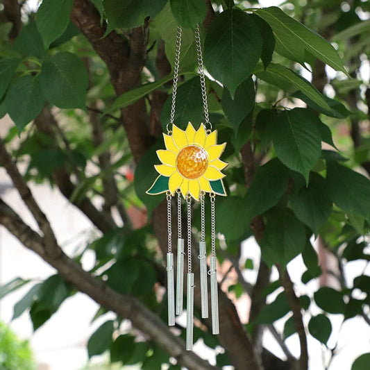 Sunflower Wind Chimes Blackbrdstore