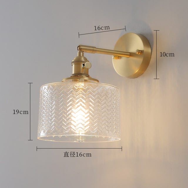 Tauret Glass Nordic Wall Sconce Blackbrdstore