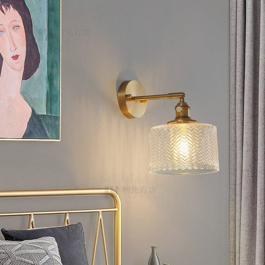 Tauret Glass Nordic Wall Sconce Blackbrdstore