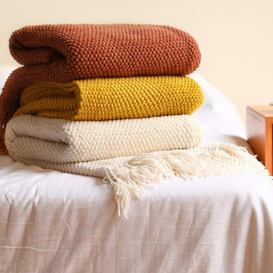 Thickened Knitted Blanket Blackbrdstore