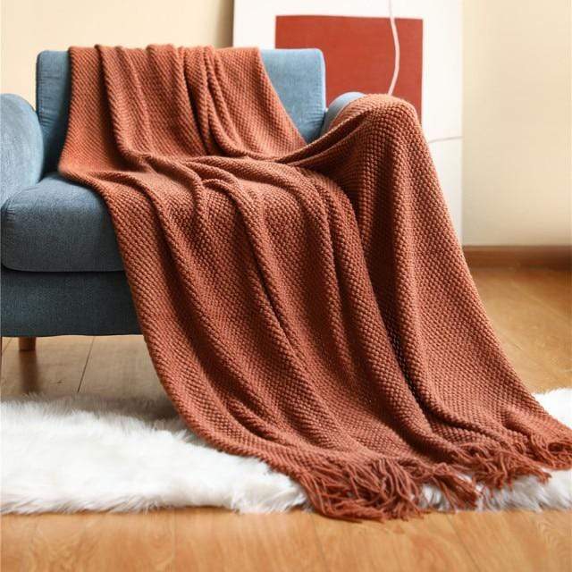 Thickened Knitted Blanket Blackbrdstore