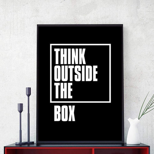 Think Outside The Box Canvas Wall Art Blackbrdstore