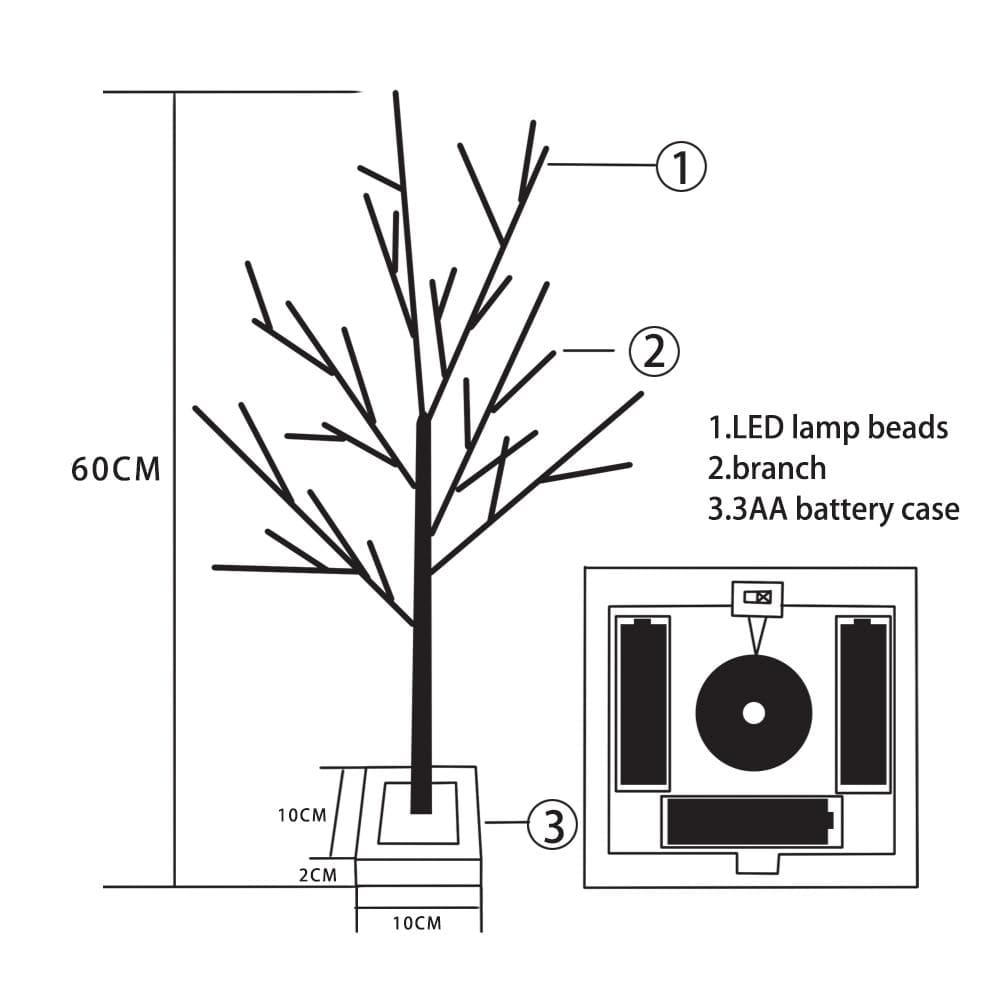 Tree Birch Table Lamp Blackbrdstore