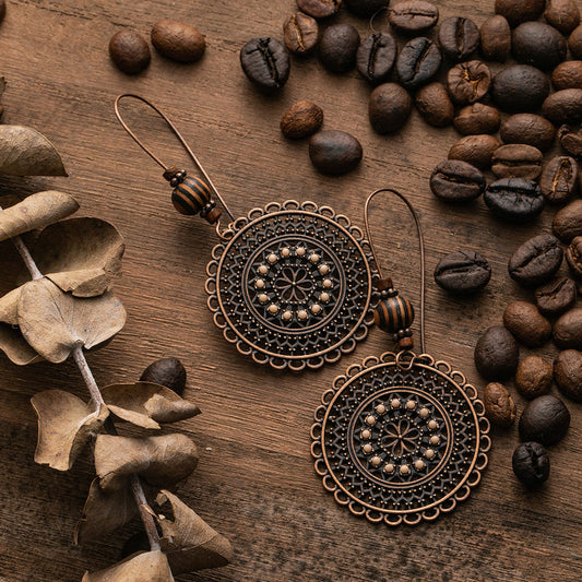 Vintage Hollow Ethnic Earrings Blackbrdstore