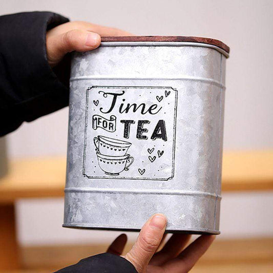 Vintage Metal Trinket Tin Canisters Blackbrdstore