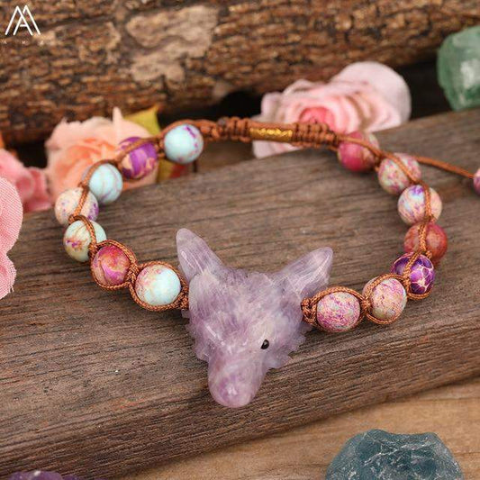 Wolf Quartz Crystal Bracelets Blackbrdstore