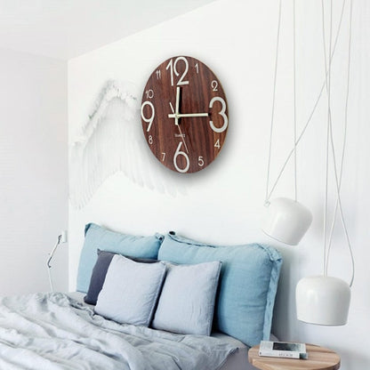 Wooden Luminous Wall Clock Blackbrdstore