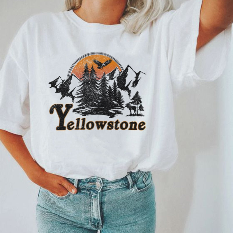Yellowstone Sunset Graphic Tee Blackbrdstore