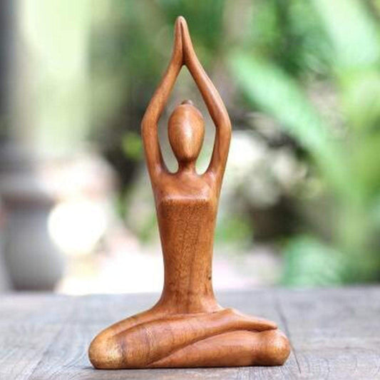 Yoga Pose Wood Figuirine Blackbrdstore