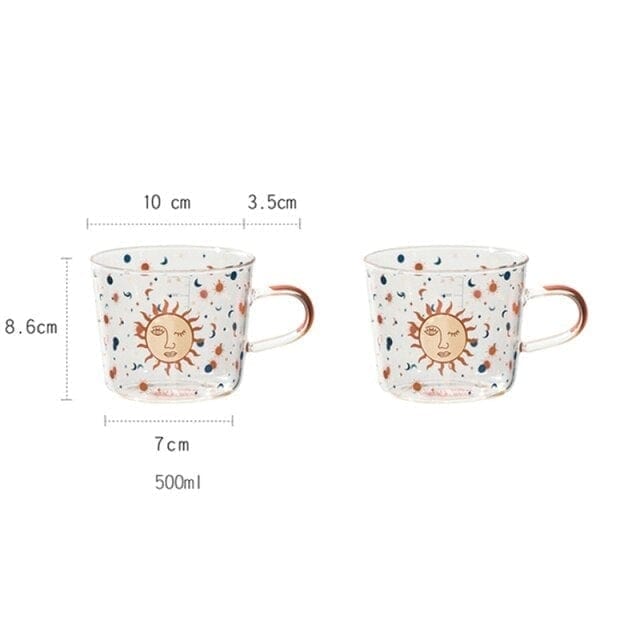 Blackbrdstore Sun Third Eye Sun Glass Mug Set (2pcs)