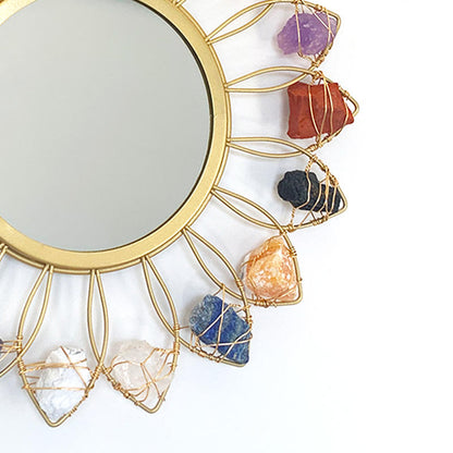 Sunburst Crystal Mirror