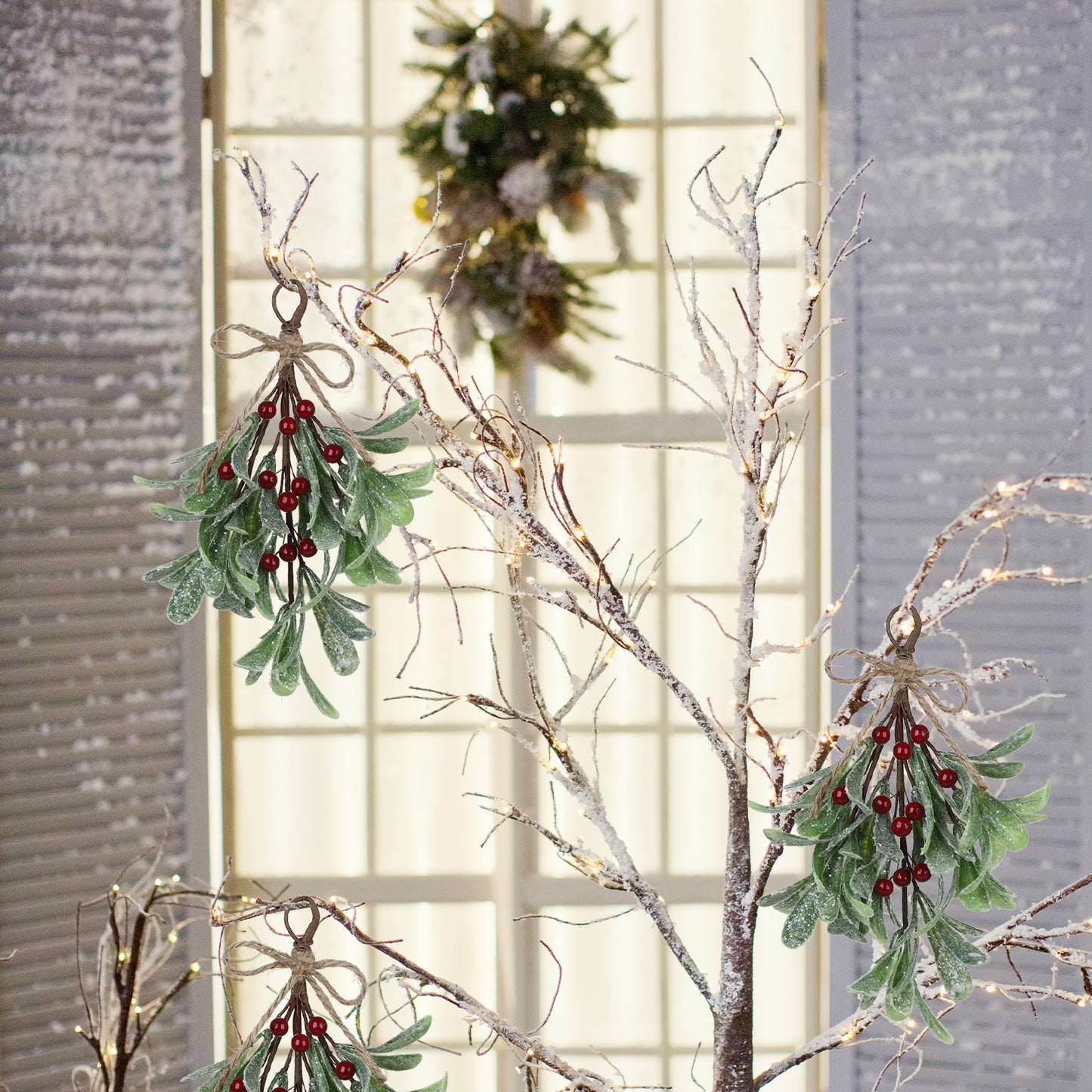 Artificial Christmas Mistletoe Decor