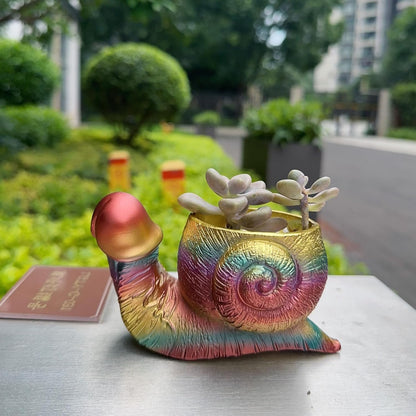 Rainbow Snail Planter