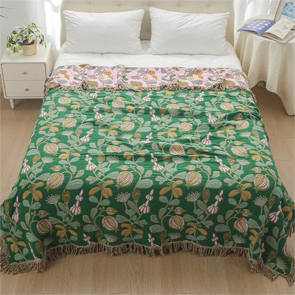 Verdant Garden Throw Blanket