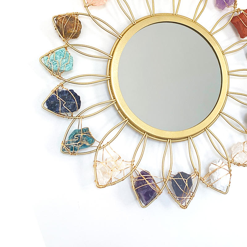 Sunburst Crystal Mirror