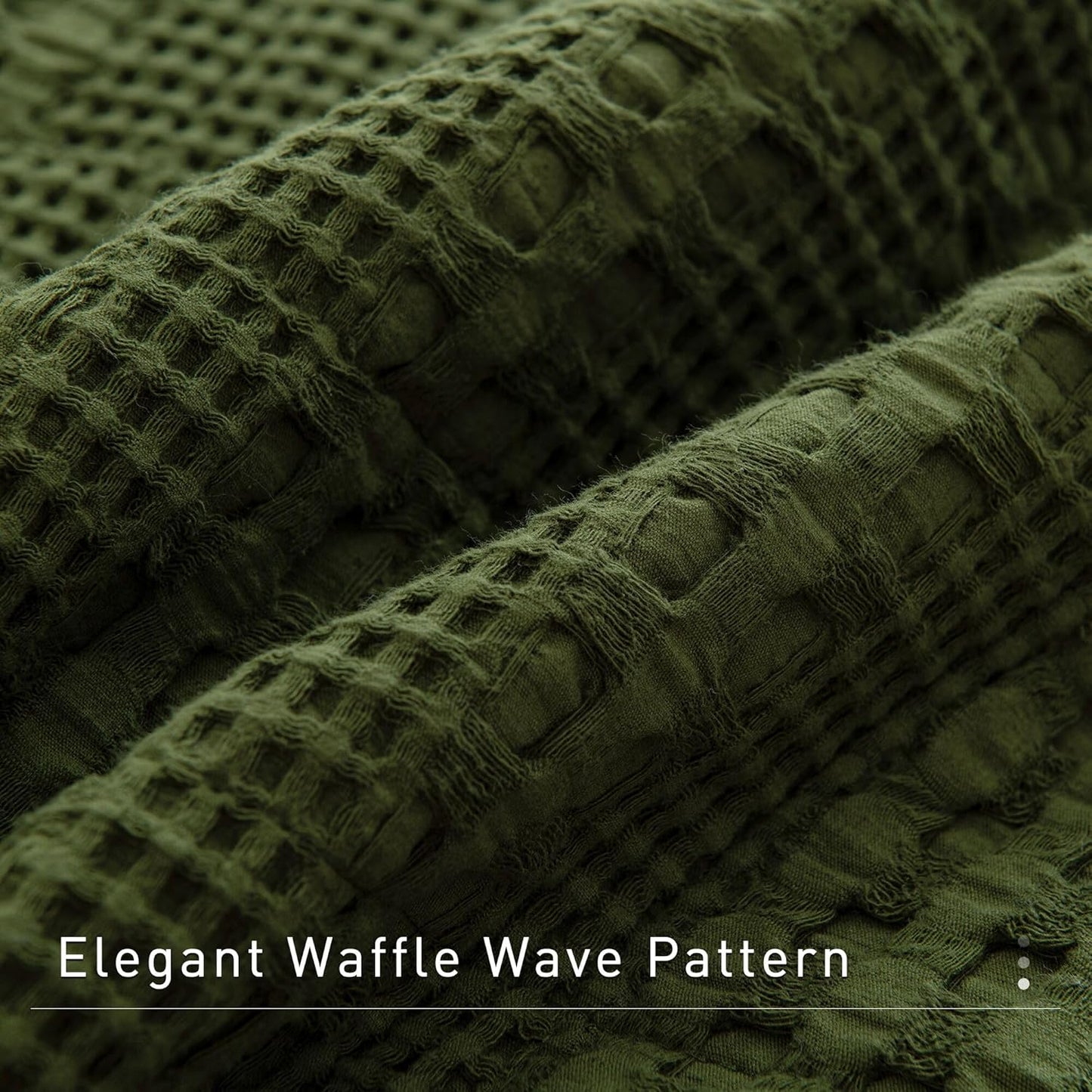 The Olive Retreat Waffle Quilt Coverlet Set