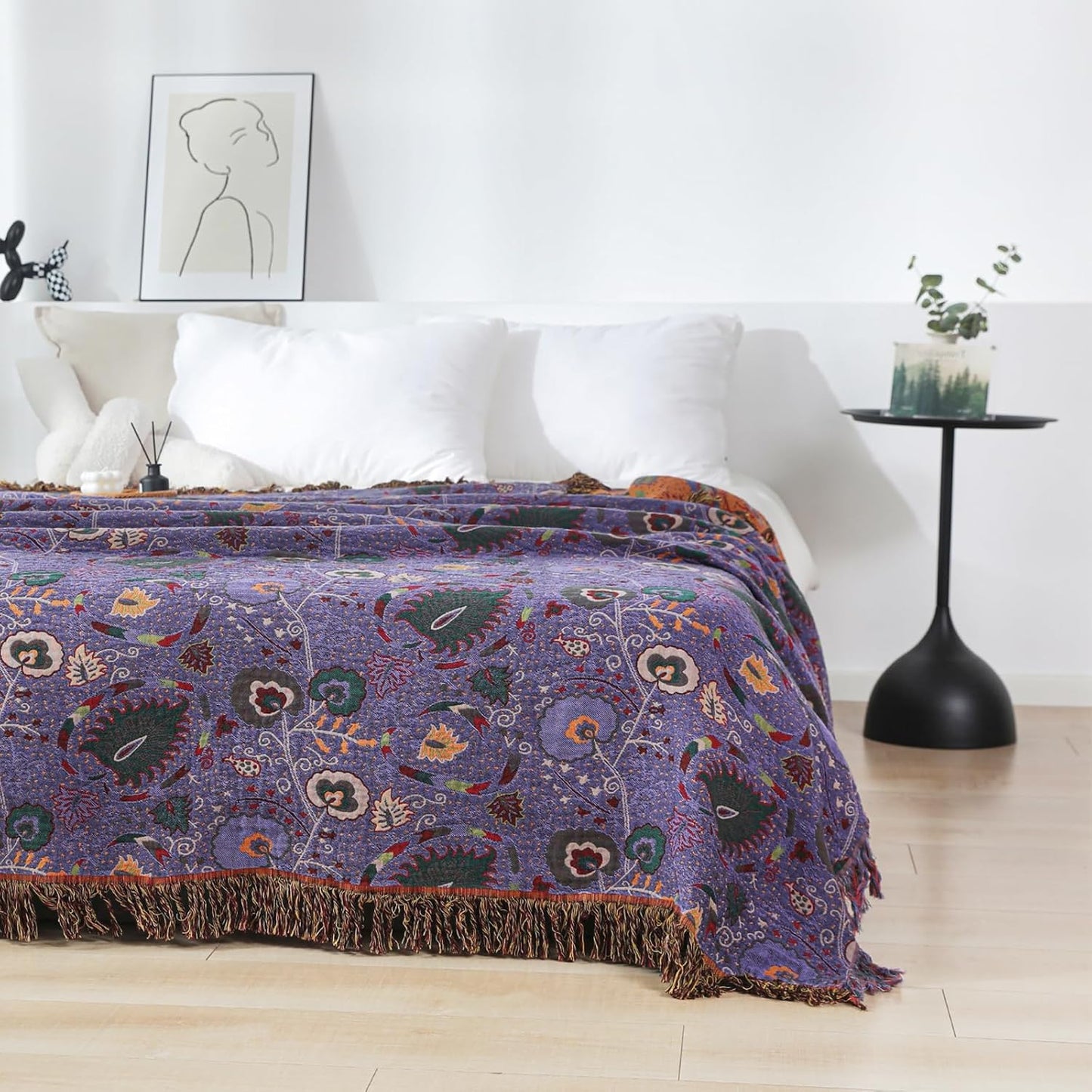 Mystic Marigold Tapestry Blanket
