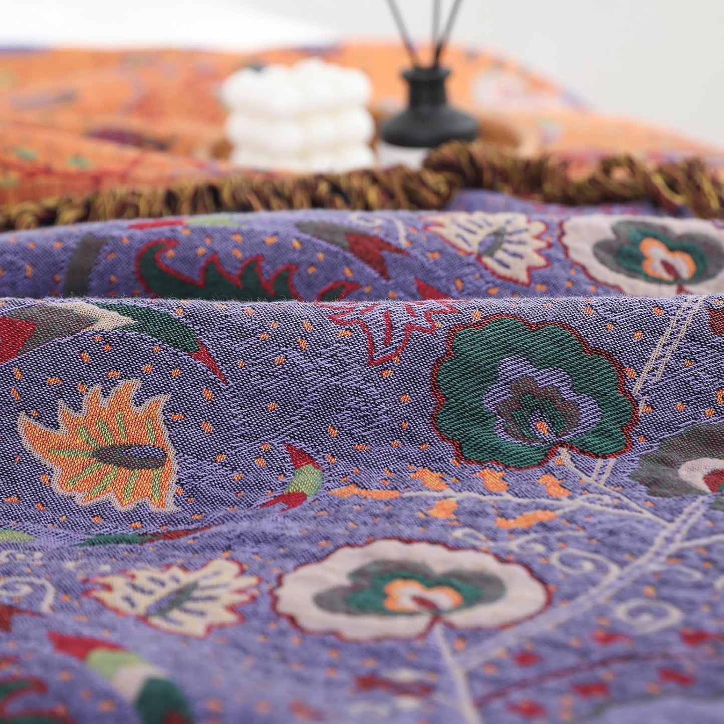 Mystic Marigold Tapestry Blanket