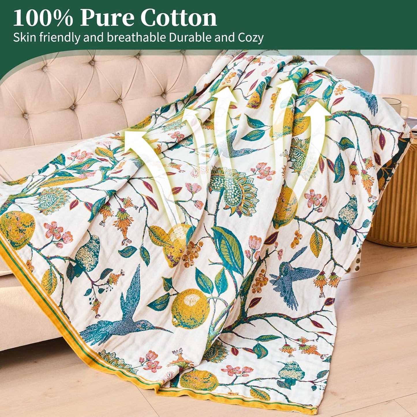 Verdant Aviary Blanket