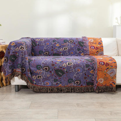 Mystic Marigold Tapestry Blanket