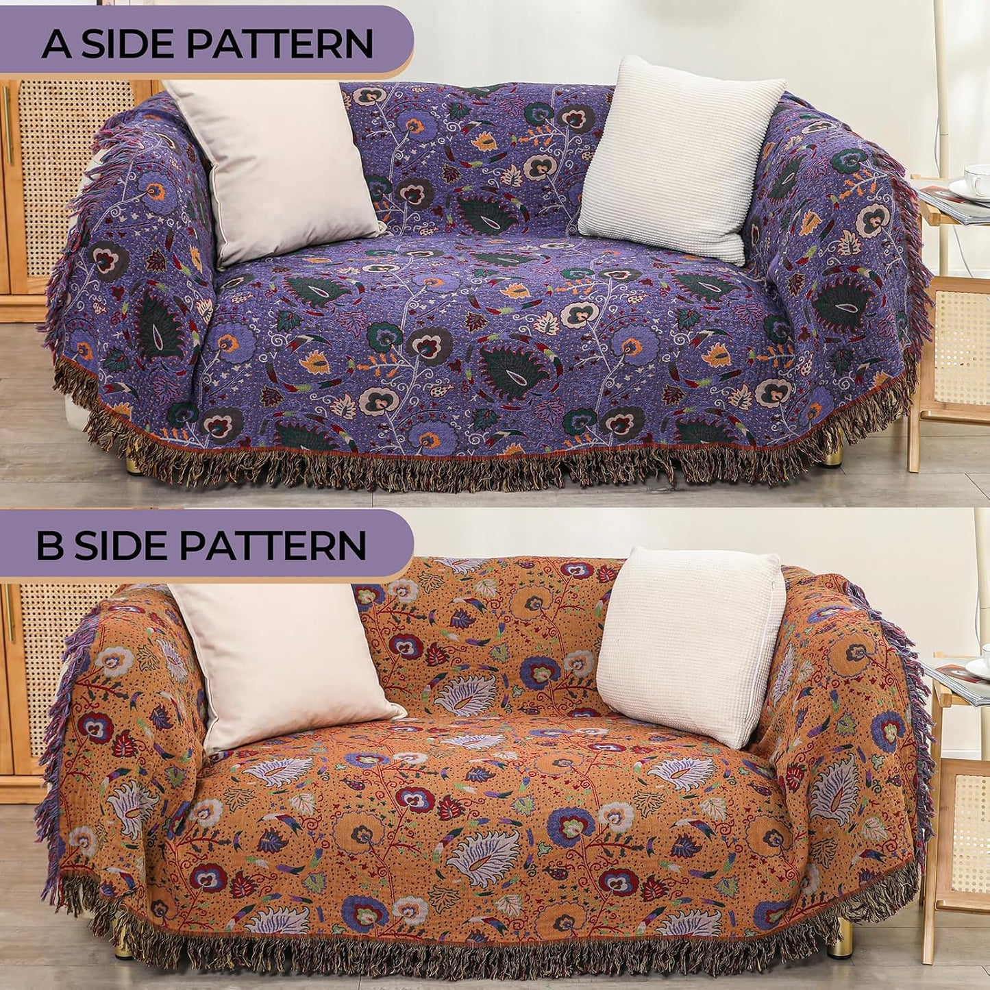 Mystic Marigold Tapestry Blanket