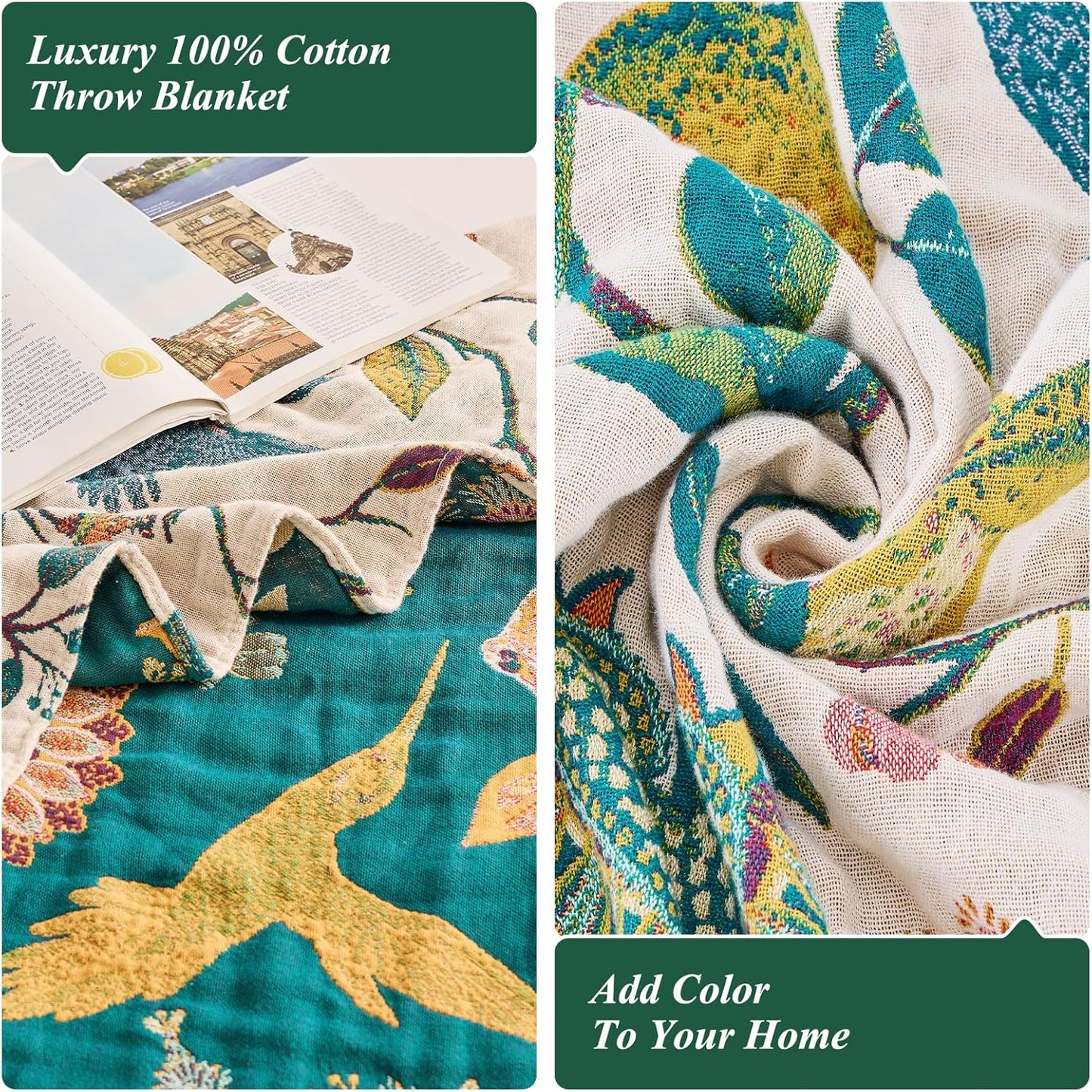 Verdant Aviary Blanket