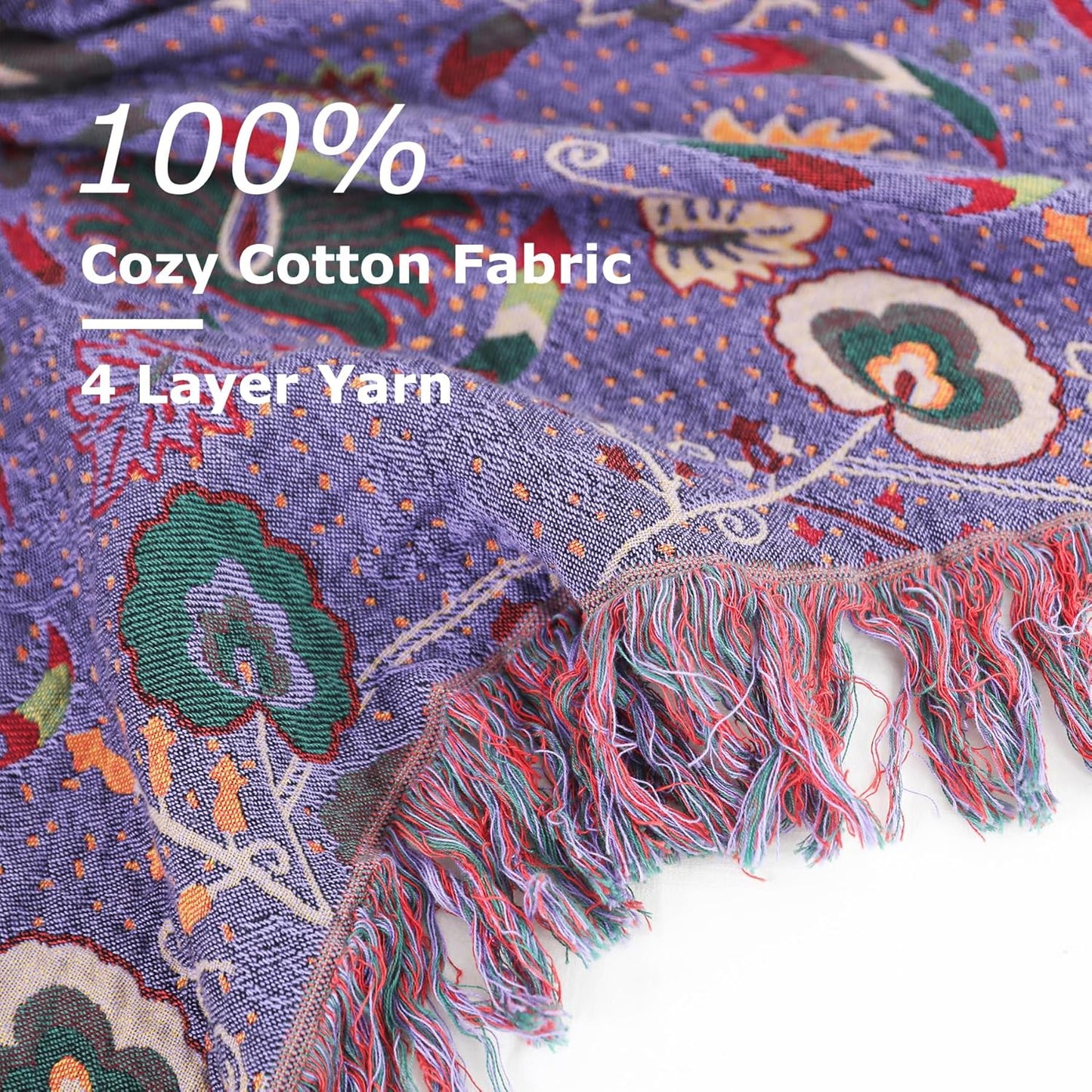 Mystic Marigold Tapestry Blanket