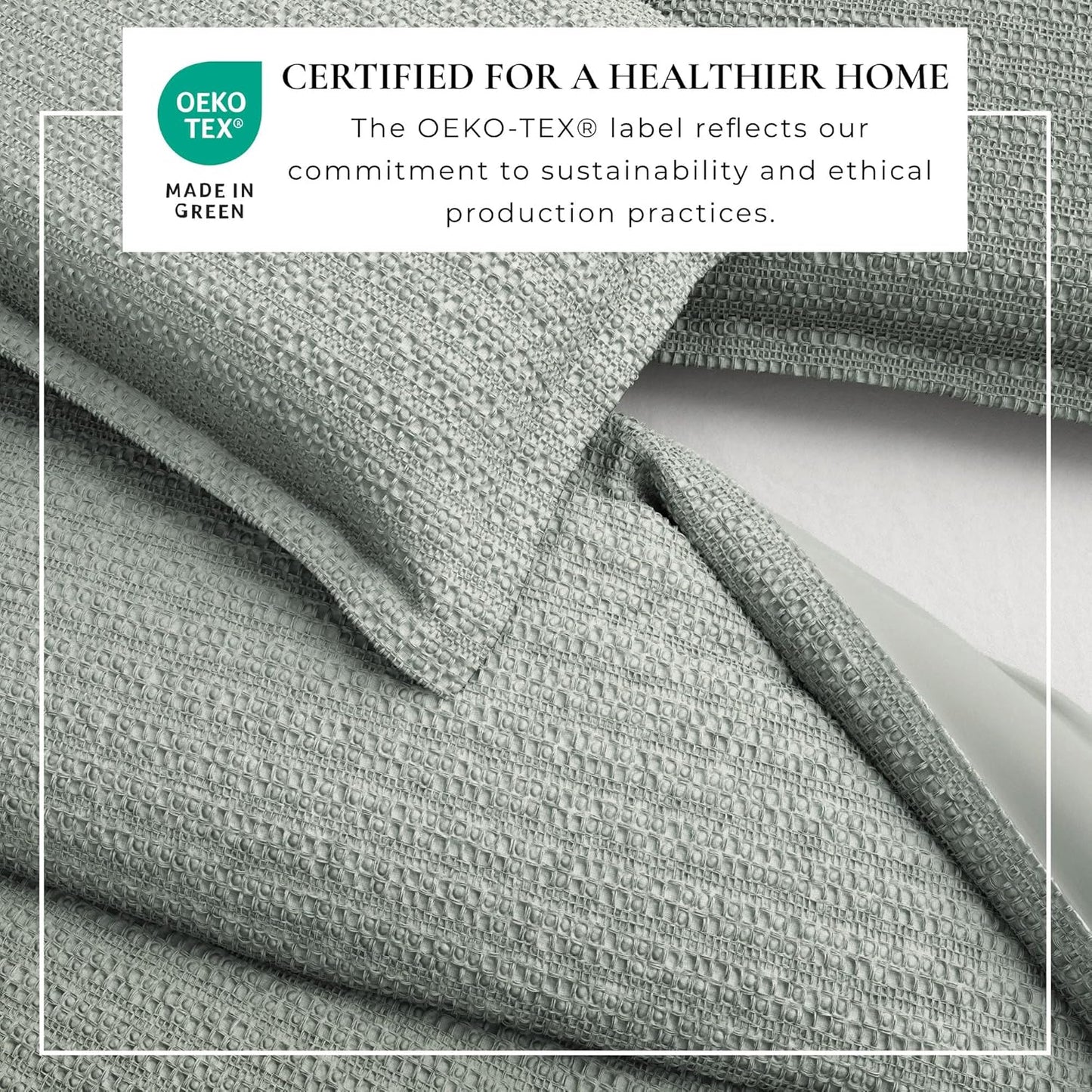 Honeycomb Waffle Eucalyptus Duvet Cover