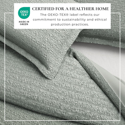 Honeycomb Waffle Eucalyptus Duvet Cover