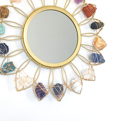 Sunburst Crystal Mirror