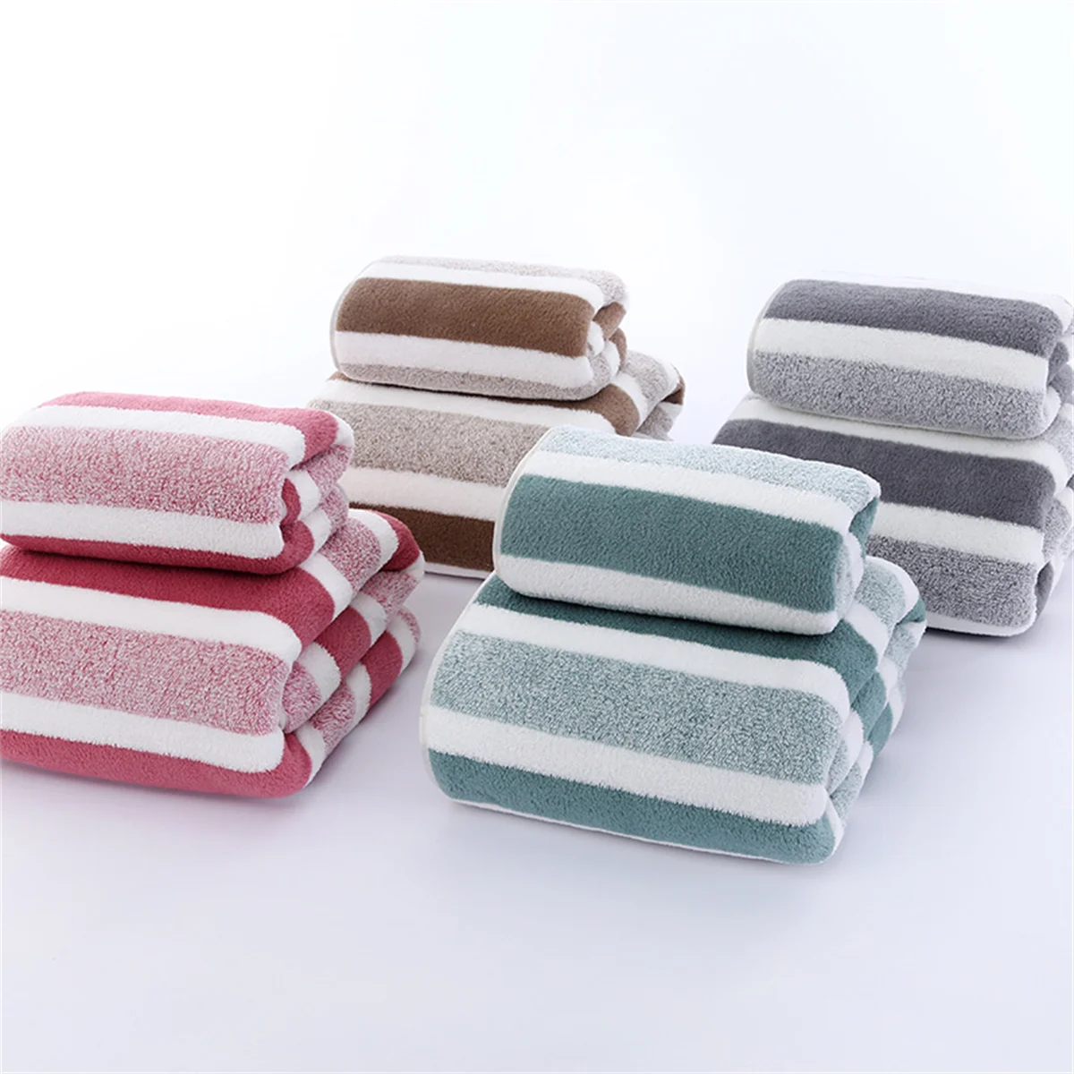 MARISO Quick-Dry Striped Towel Set