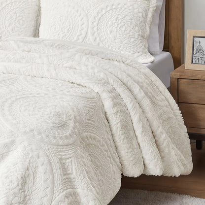 Veloura Medallion Plush Comforter Set
