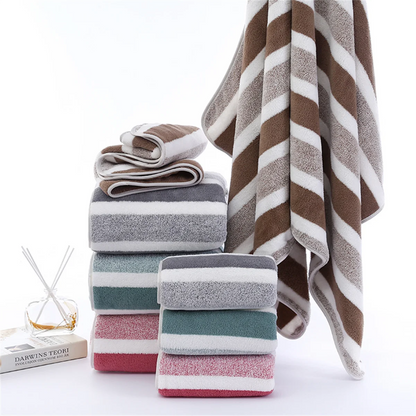 MARISO Quick-Dry Striped Towel Set