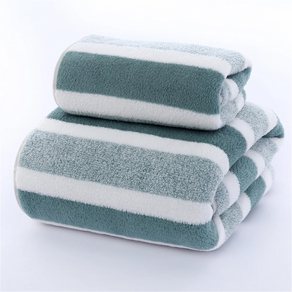 MARISO Quick-Dry Striped Towel Set