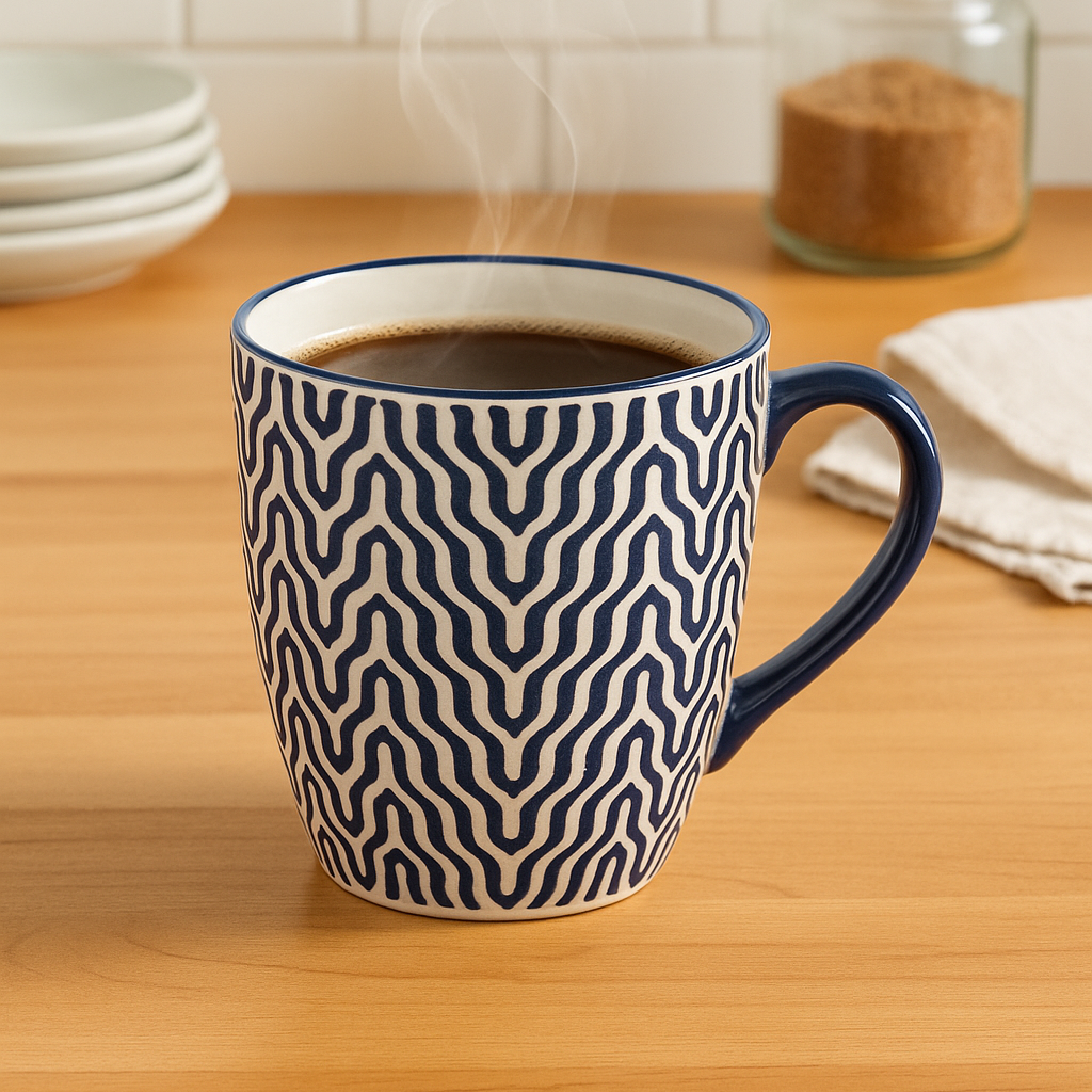 Blue Heritage Ceramic Mug Set Of 6