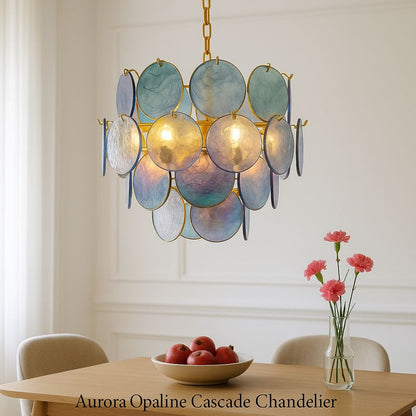 Aurora Opaline Cascade Chandelier