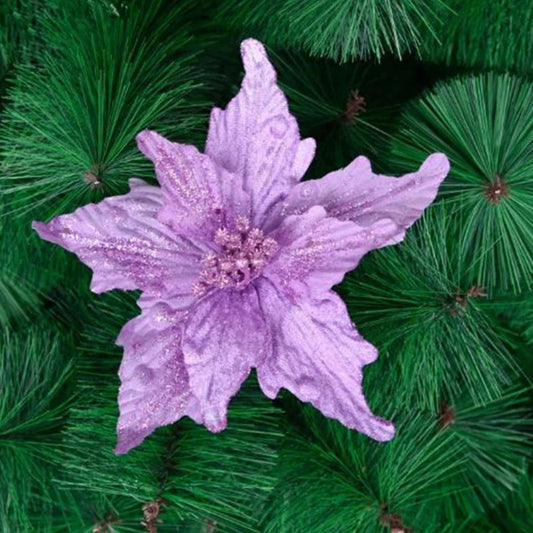 5pcs Purple Flower Christmas Tree Garland